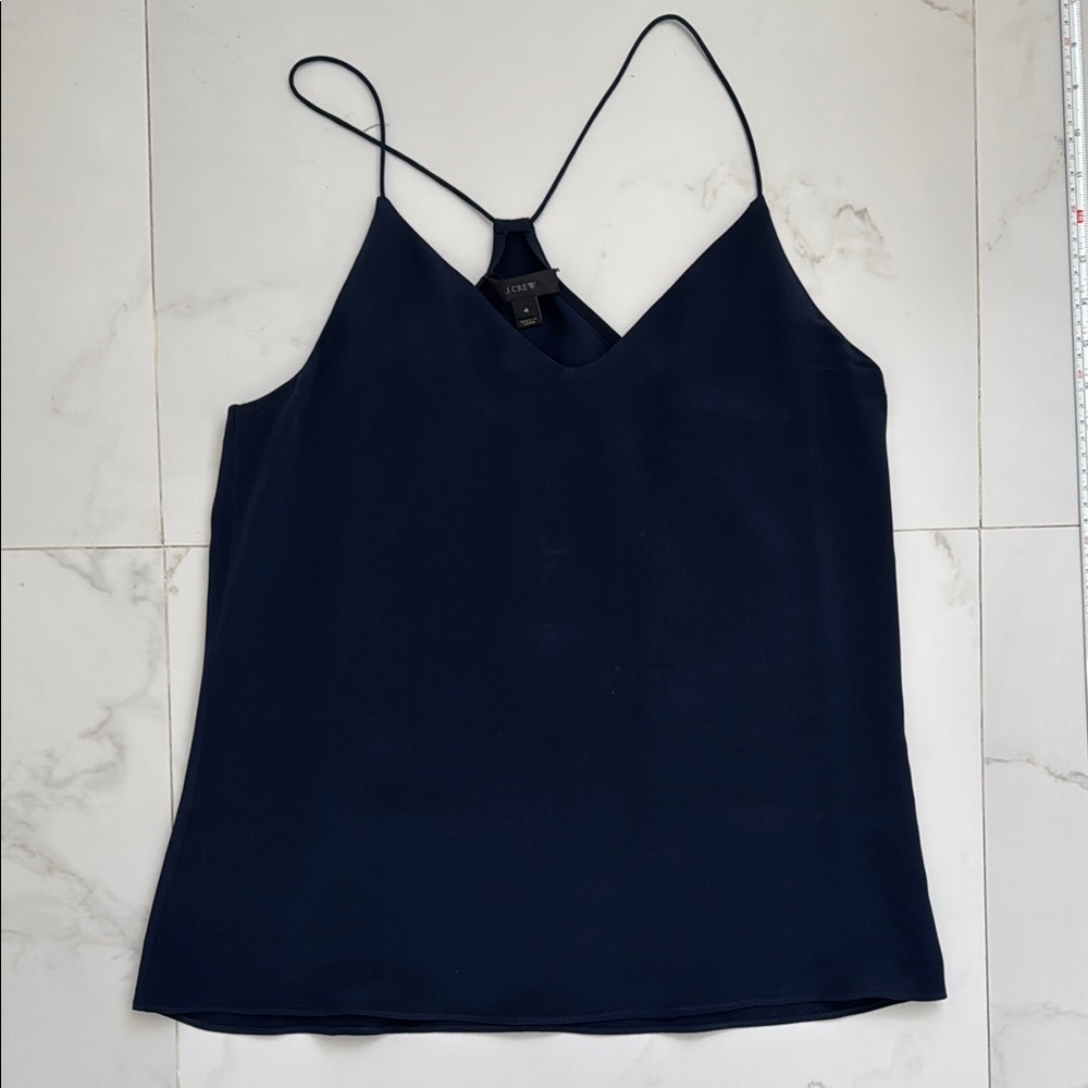 J. Crew Navy Silk Camisole Top